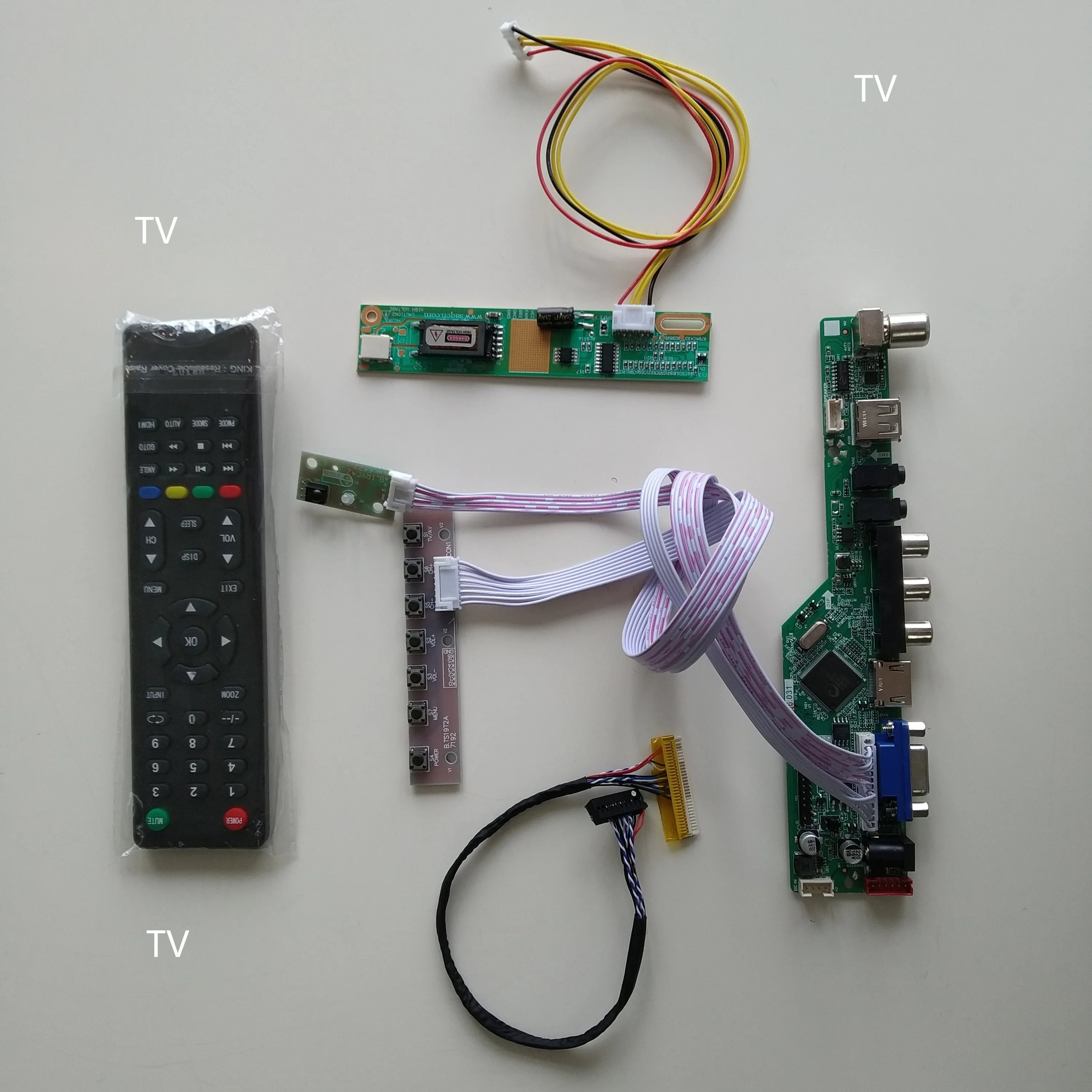 

USB VGA AUDIO TV AV LCD LED 1 CCFL lamps Controller driver Board diy kit For LTN170X2-L02 1440X900 panel screen