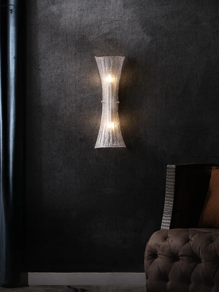 

Luxury Copper Bubble Glass Modern Wall Lamp Led Art Decor Wall Lighting Hotel Lobby Living RoomBedroom Background Bathroom Aisle