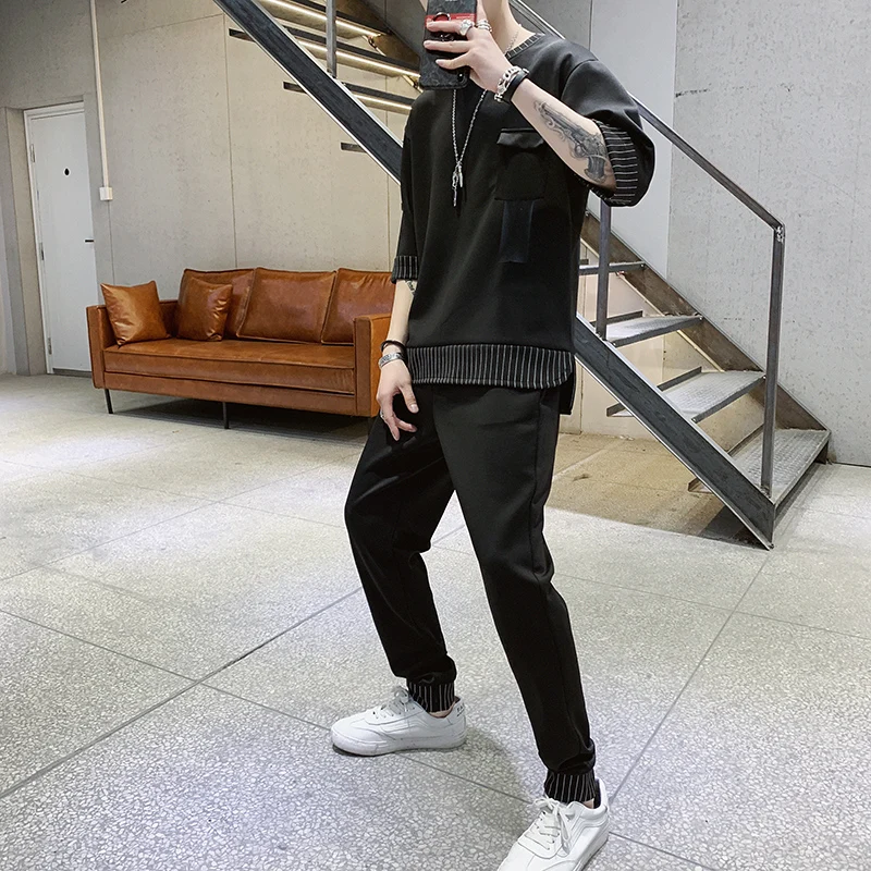 

Fashion Track Suit Men Sweatsuits Pants Sweatshirt Male Tracksuit Jacket Men Outfit Sportswear Sportwear Hommes Coat JJ60NT