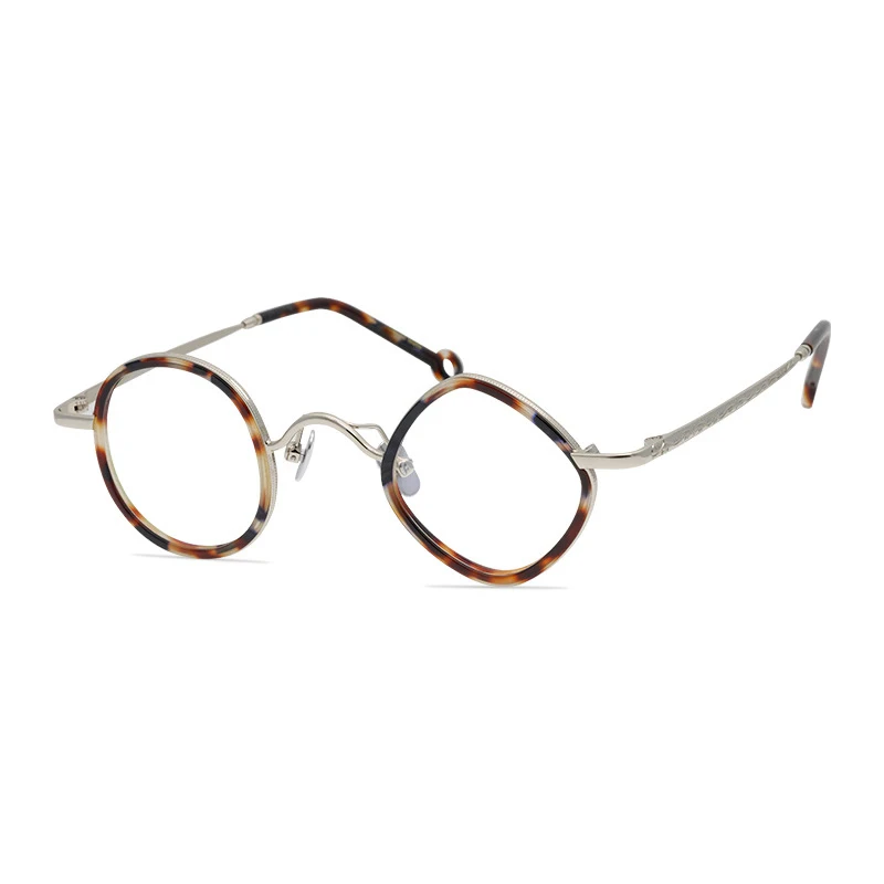 

Роскошная винтажная титановая оправа для очков для мужчин и женщин, маленькая коробка для очков по рецепту для близорукости, оправа для очк...