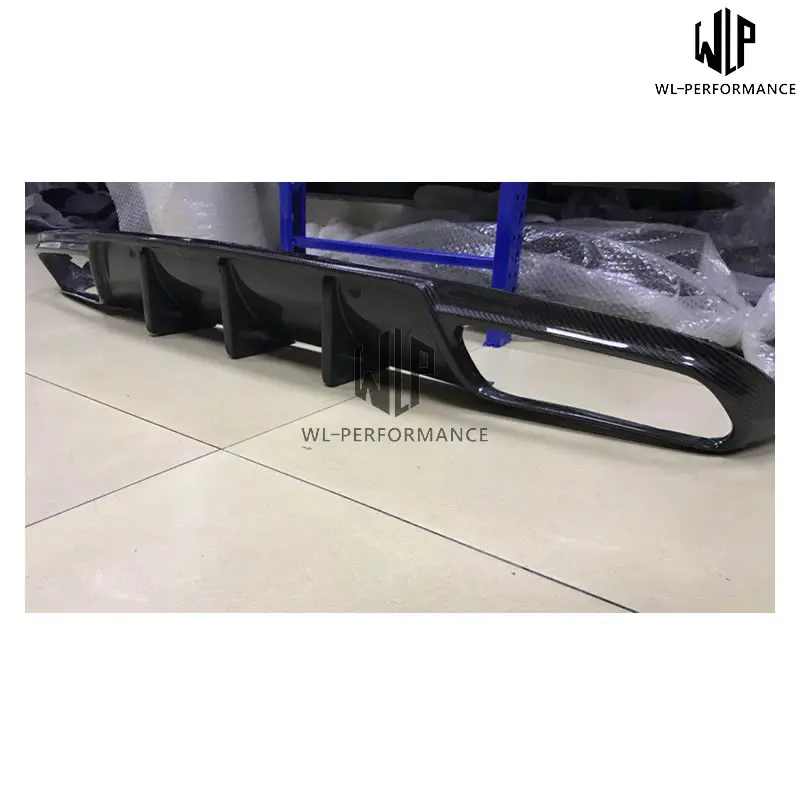 W205 купе C300 C63 AMG Высокое качество углеродного волокна диффузор губа на задний