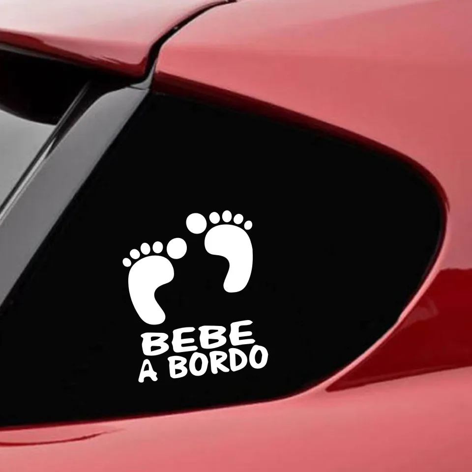 Виниловые наклейки и для кузова автомобиля EARLFAMILY 10 5X12 7 см BEBE A BORDO Стайлинг