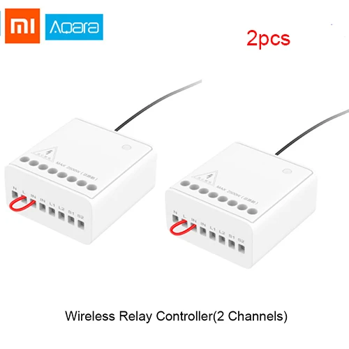 2pcs Two-way module Xiaomi Aqara комплекты умного дома шлюз 3 хаб камера настенный беспроводной переключатель двери окна сенсор дверной звонок беспроводной релейный модуль домашний комплект - Цвет: 2pcs Two-way module