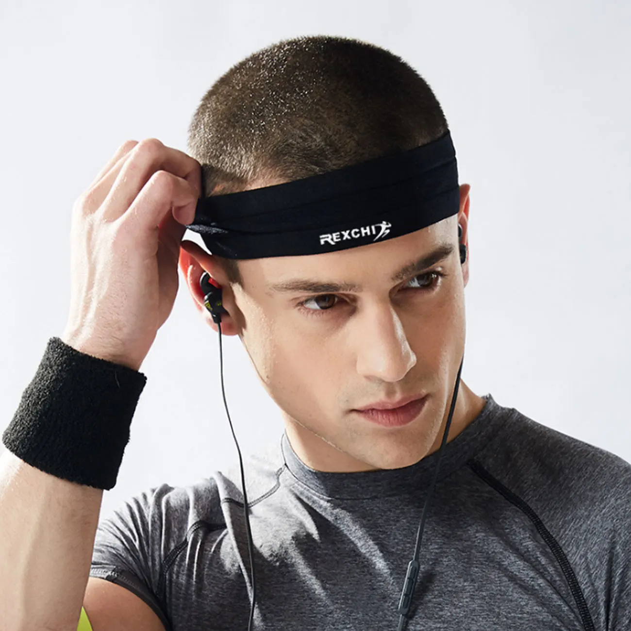 

Men Women Sport Yoga Headband Sweatband Stretch Outdoor Fitness Elastic Hairband