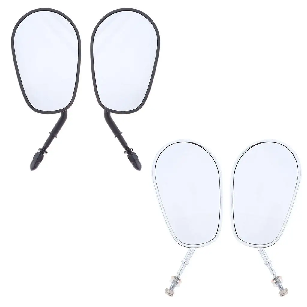 

Universal Motorcycle Oval Rearview Mirrors Rear View Side Mirrors Aluminum