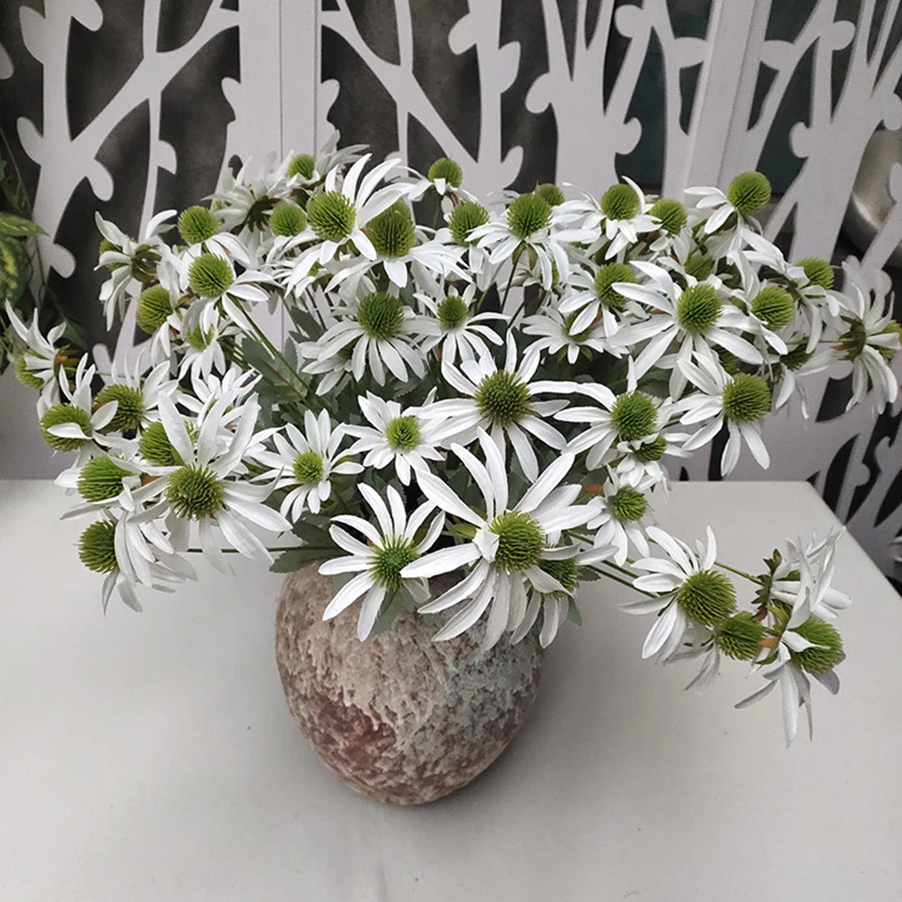 4 fork simulation echinacea handmade artificial flowers wedding decoration diy wreath needlework Gift scrapbooking fake flower | Дом и сад