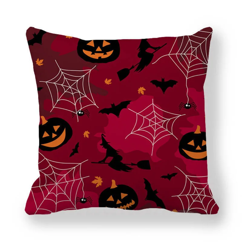 Halloween Collection Cartoon Horror Pumpkin Bat Ghost Pillowcase Decorative Hotel Car Chair Home Decor Pillow Case | Дом и сад
