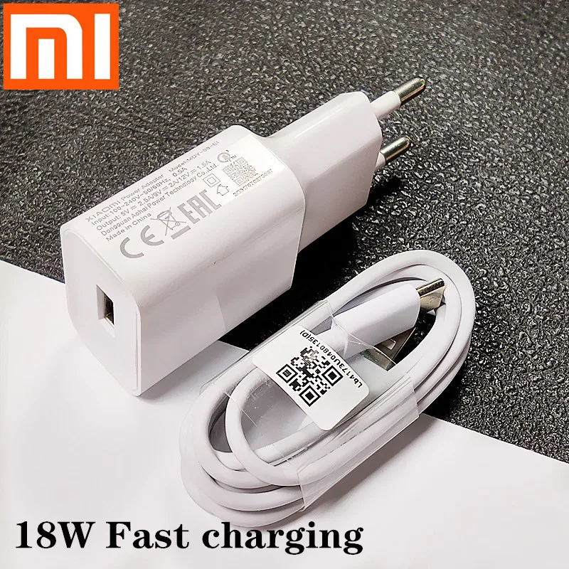 Оригинальное зарядное устройство xiaomi 18 Вт QC3.0 кабель быстрой зарядки USB Type C для mi 6
