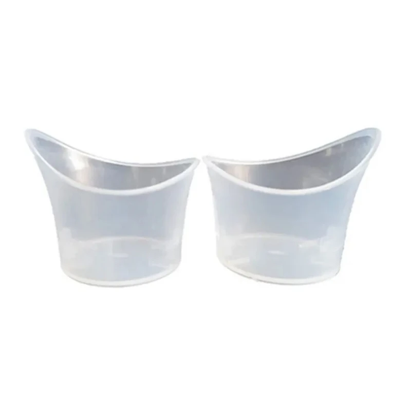 

573B 20pcs Eye Bath Cups Eye Cleaning Cup with Round Rim Transparent Skin Friendly Safety Eye Makeup Remover Cup & Tool 5ML