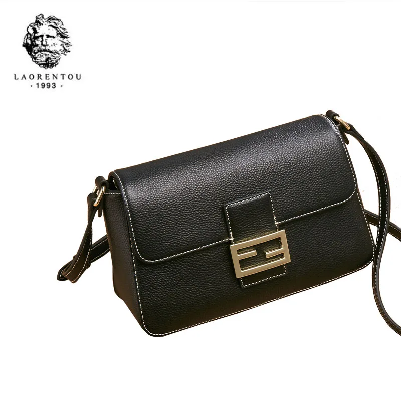 LAORENTOU женская кожаная сумка 2019 Новая модная почтальон через плечо винтажная