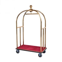 stainless steel hotel crown luggage cartbirdcage trolleys luggage carts