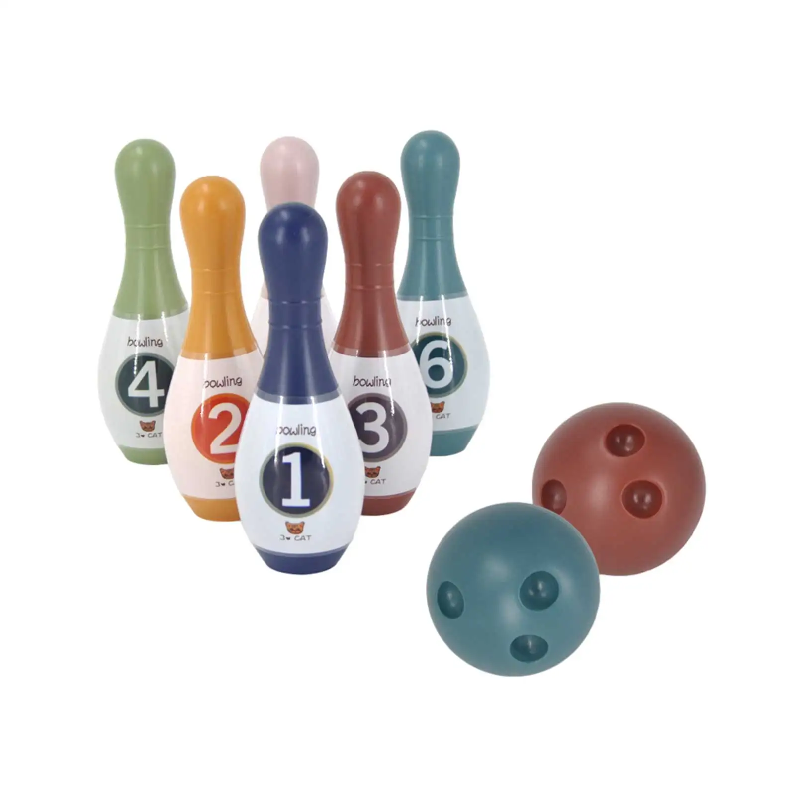 

Bowling Ball Set Kids Bowling Toys Bowl Game Toy Set 2 Bowling Balls And 6 Pins Sets Kids Educational Games For Children Toddle