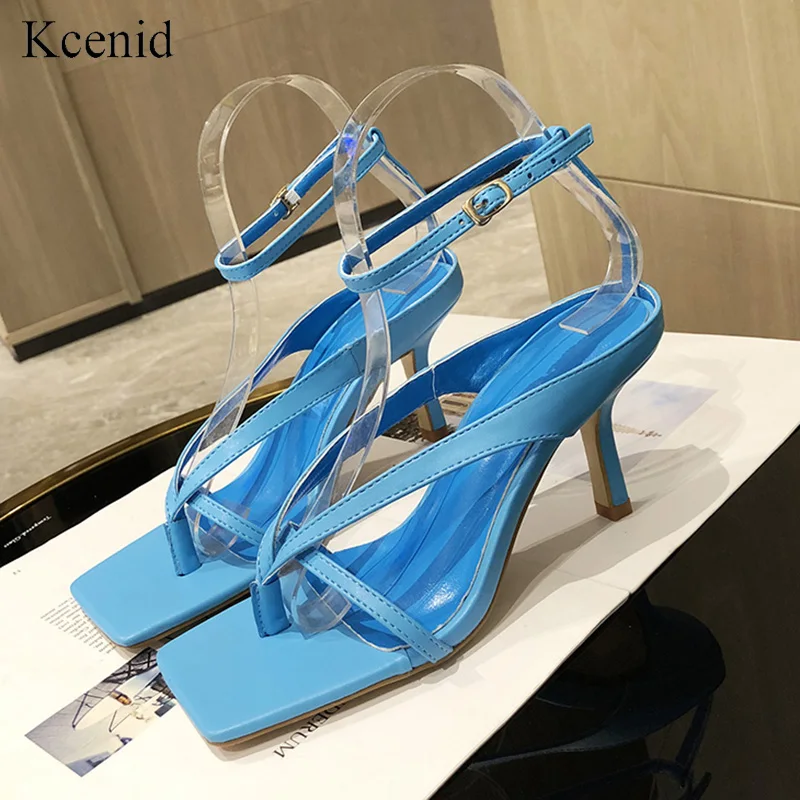 Сандалии гладиаторы Kcenid женские пикантные босоножки с квадратным носком на