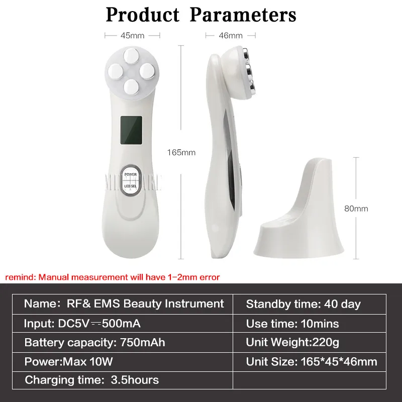 RF EMS Electroporation LED Photon Light Therapy Beauty Device Anti Aging Face Lifting Tightening Eye Facial Skin Care Tools New | Красота и