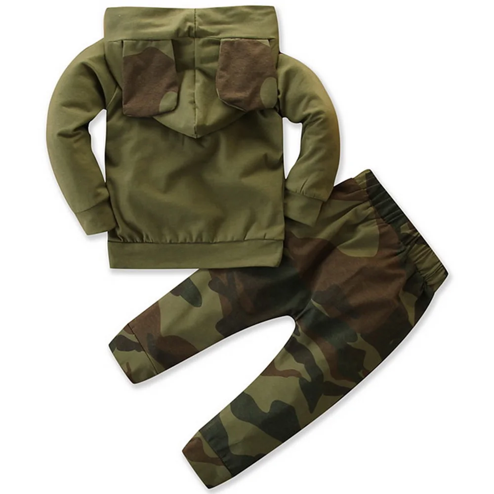 Камуфляжная одежда для маленьких мальчиков комплект из 2 предметов повседневная
