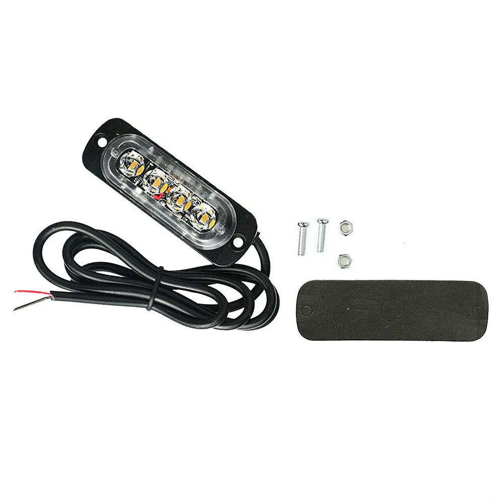4pcs/light Car Urgent Light Beacon Lamp Black Shell+Transparent Lens Recovery Strobe Flashing | Автомобили и мотоциклы