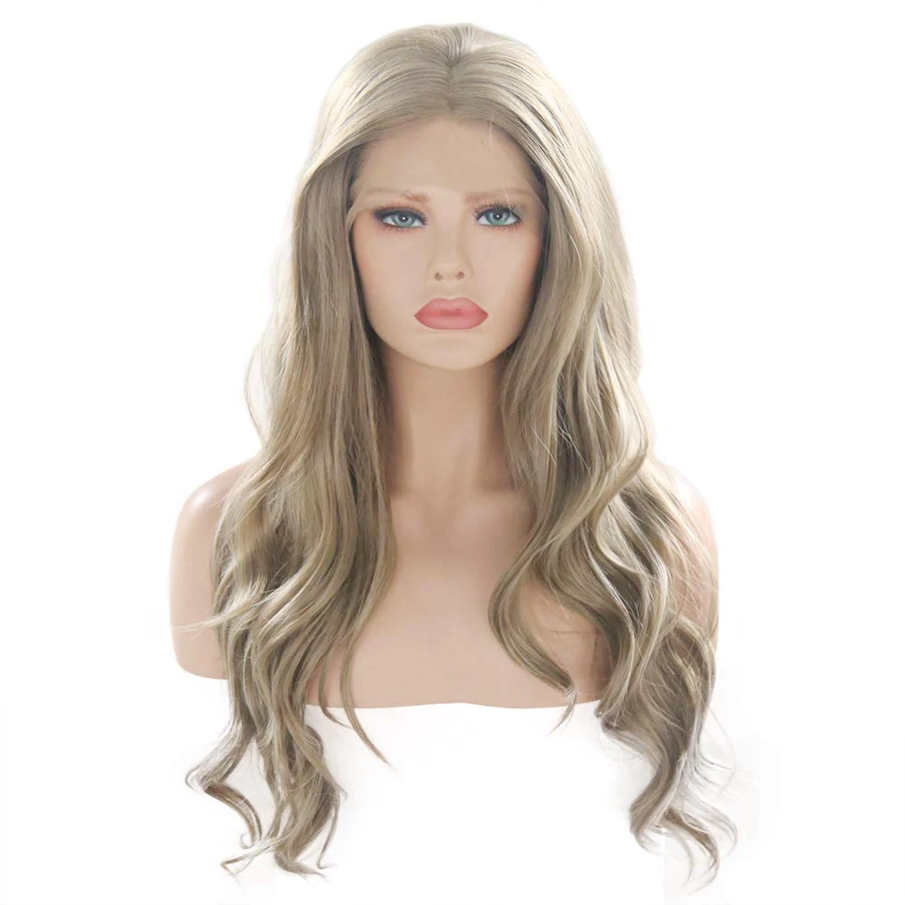 RONGDUOYI длинные объемные волнистые термостойкие синтетические волосы на кружеве