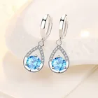 Женские серьги-капельки из серебра 925 пробы, гипоаллергенные