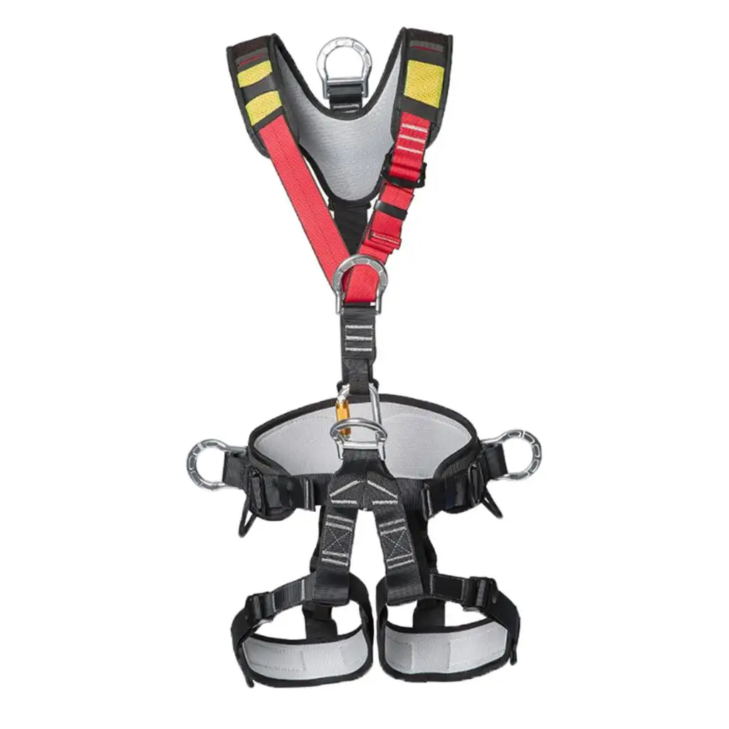

Safety Climbing Harness Rock Tree Body Fall Protection Rappelling Harness Belt -