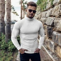 men turtleneck pullover new spring autumn turtleneck thin sweaters mens casual roll neck solid strips warm slim fit sweater male