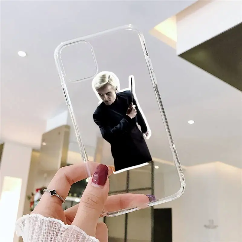 

Draco Malfoy article design Phone Case Transparent for iPhone 6 7 8 11 12 s mini pro X XS XR MAX Plus SE cover funda