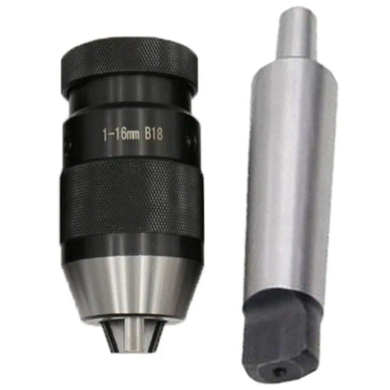 Самозатягивающийся БЕСКЛЮЧЕВОЙ сверлильный патрон хвостовик конус Morse 1 16 мм MT3 B18