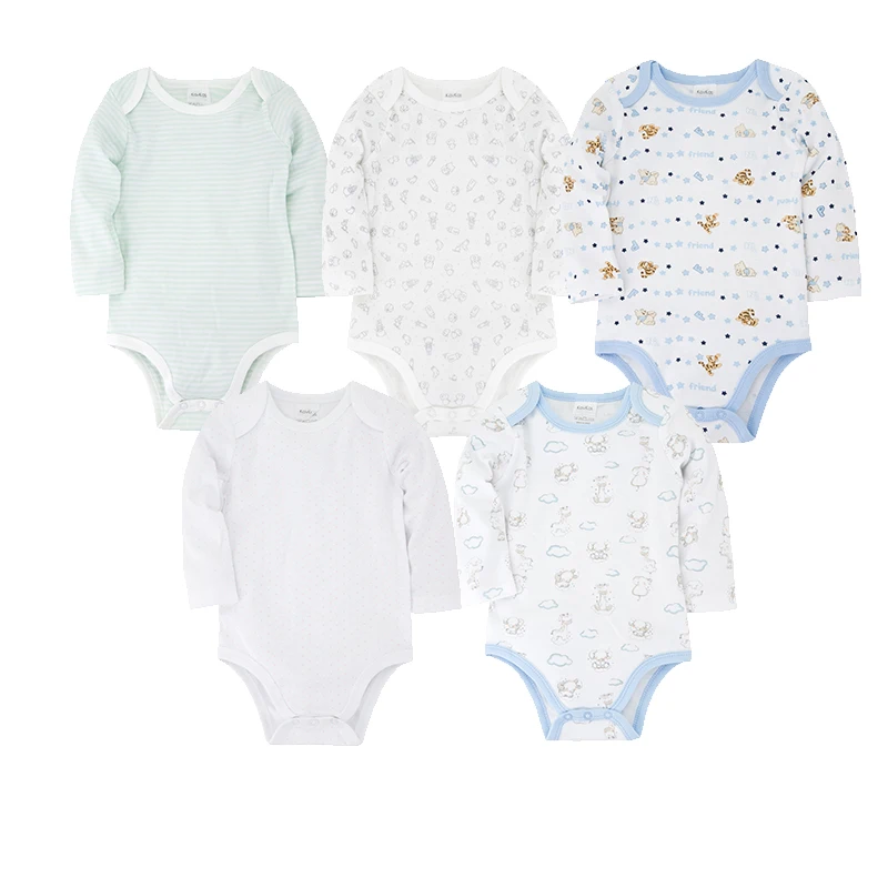 Летняя Пижама Honeyzone 5 шт./компл. Bebe дышащая хлопковая одежда для новорожденных