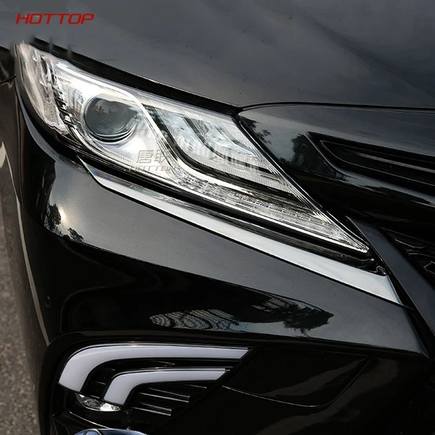 Автомобильные фары из нержавеющей стали, брови, веки для Toyota Camry, автомобильный Стайлинг, передняя фара, брови, накладка, аксессуары