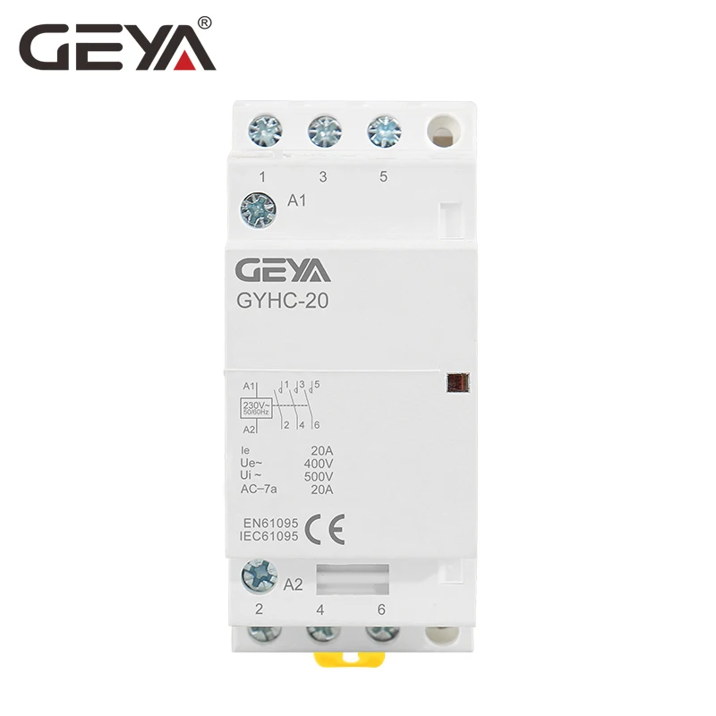 GEYA GYHC 3 фазы 16A 20A 25A 3NO 220 В din-рейку бытовой AC модульный контактор автоматический