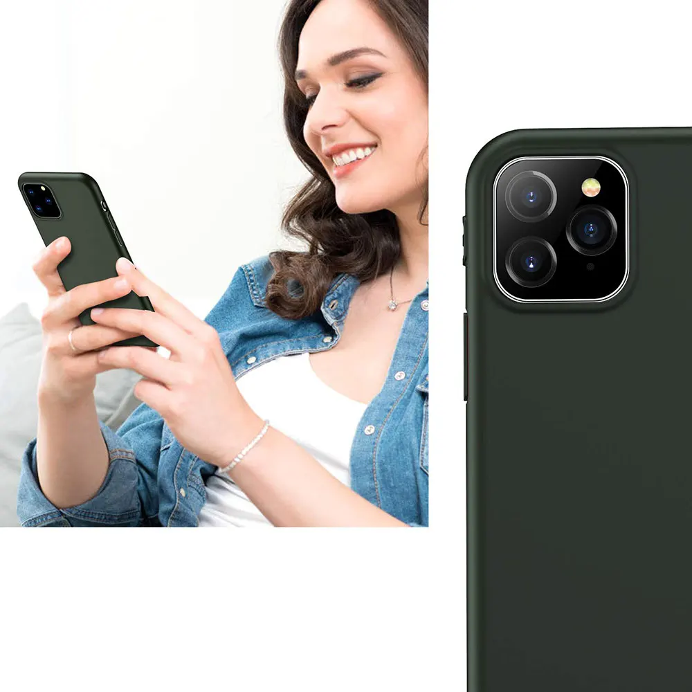Matte Case For Apple iPhone 11 Pro Max X XS XR 8 Plus 7 6 6S iPhone11 Shockproof Cover Green with Wrist Strap Phone Aceessories | Мобильные