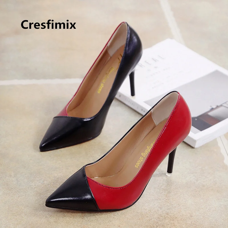 Crefix – women's high heels quality PU leather wearable multicolor cute 9cm fashion 2018 a2428 | Обувь