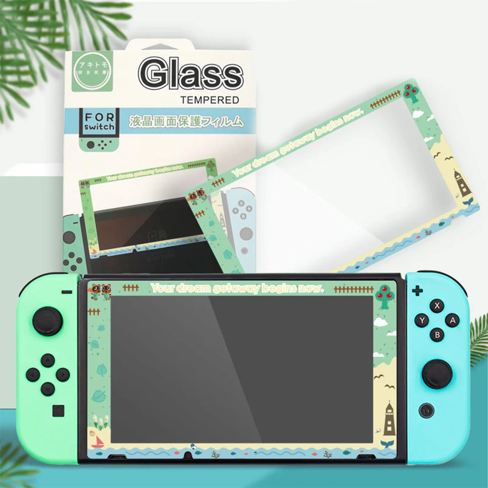 Animal Crossing Screen Glass Protector for Nintendo Switch Premium Transparent HD Clear 9HTempered Glass Protective AntiScratch