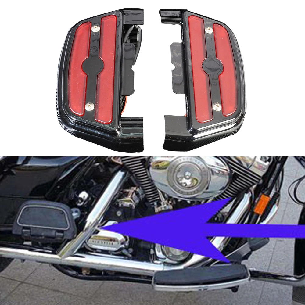 

Черный светодиодный задний Чехол для мотоцикла с подсветкой для Harley Touring Trike Softail 1984-2018