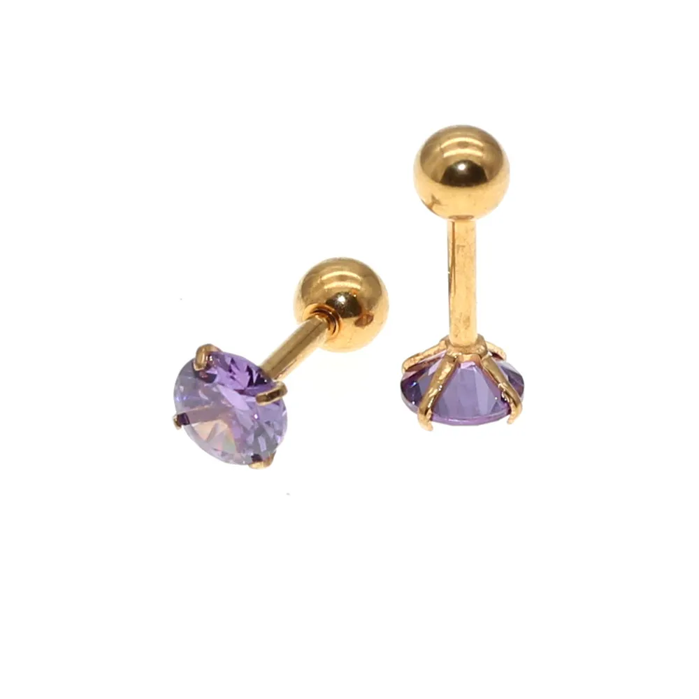 Серьги-гвоздики из нержавеющей стали 1 2 х6 мм