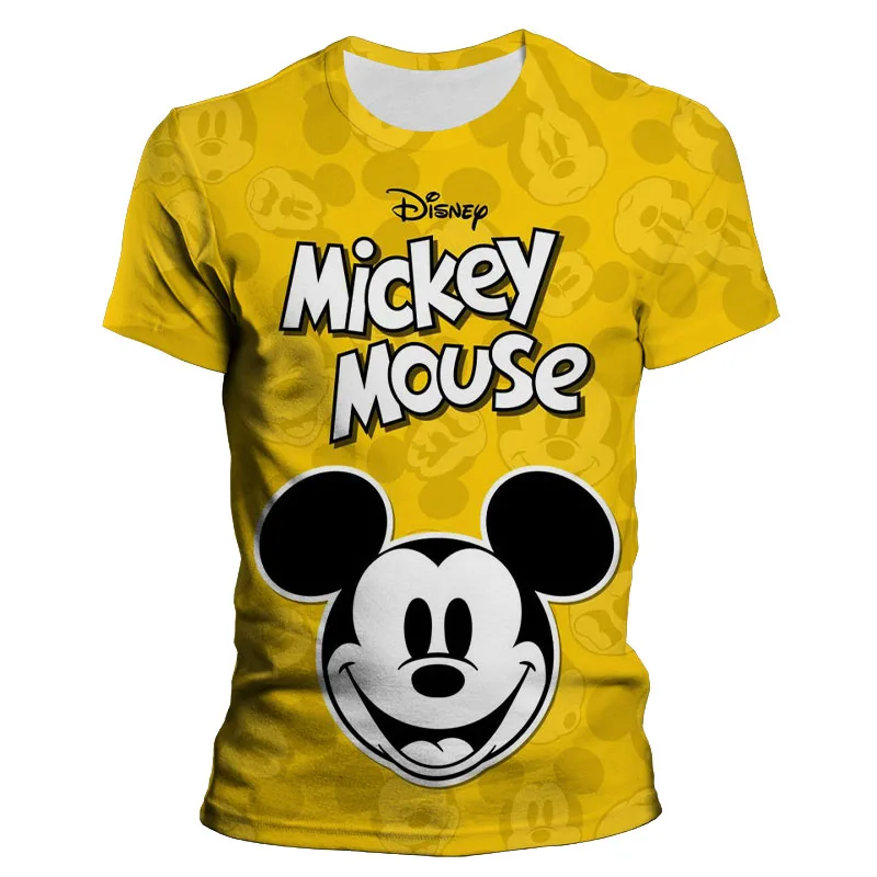 

Disney 3D Print Mickey Tshirt Men's Tops Summer casual oversized Women T-shirts hip hop Streetwear Harajuku short sleeve tshirt