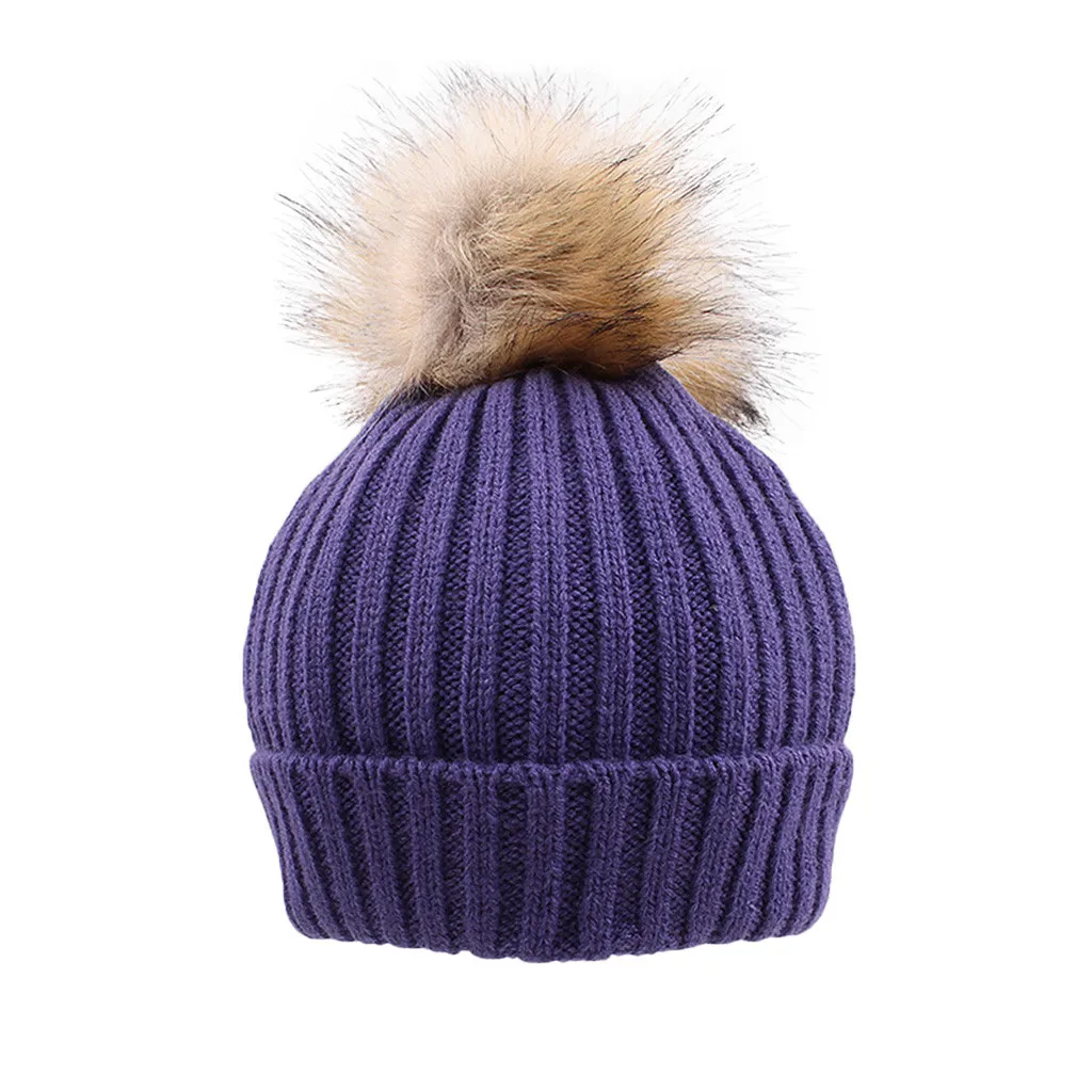 Вязаная вязаная шерстяная шапка для новорожденных мальчиков и девочек шапочка с