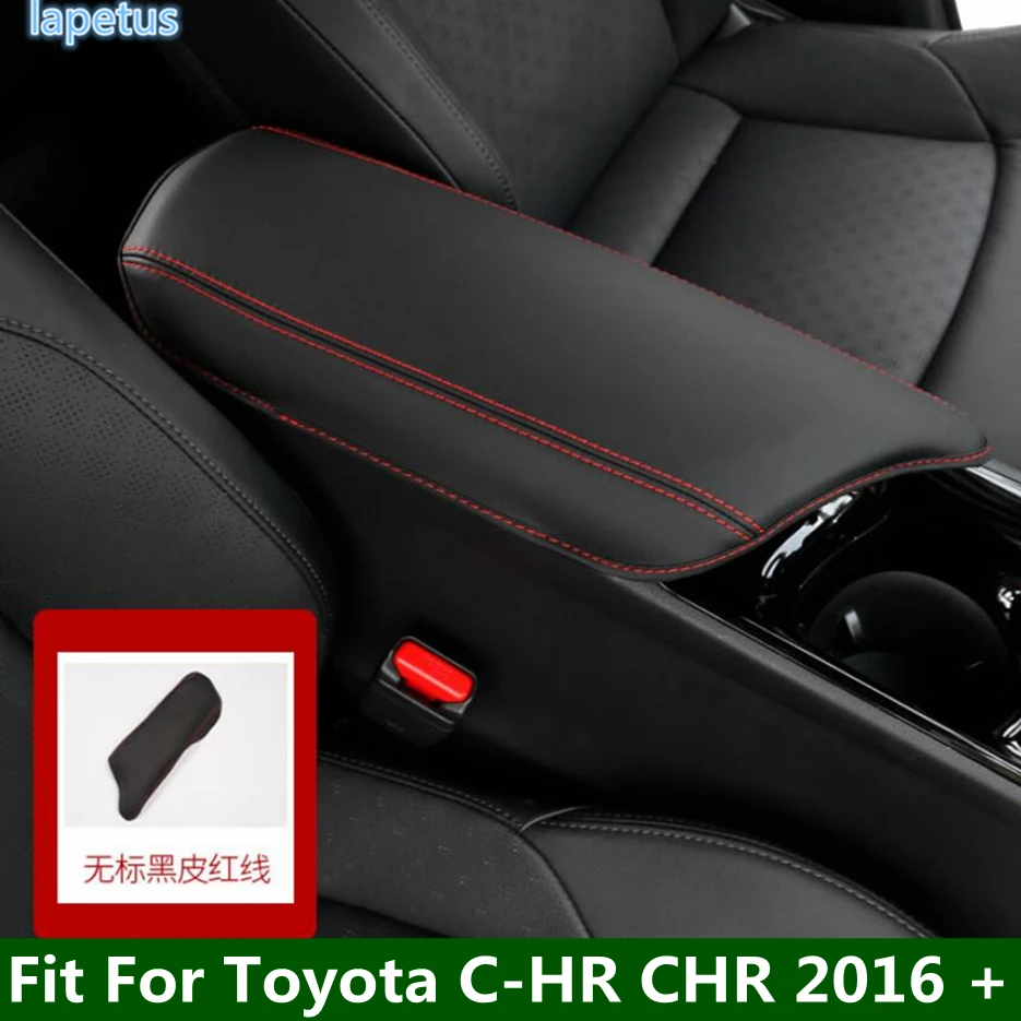 

Lapetus Armrest Mat Central Console Box Holster Protection Pad Cover Kit Fit For Toyota C-HR CHR 2016 - 2022 PU Leather Interior