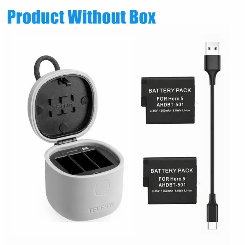E Package USB 3,0 кард-ридер и аккумулятор и 3 порта зарядное устройство+ 3 шт 1250 мАч батарея для GoPro Hero 5 6 Hero 7 8 черный аксессуар - Цвет: E Package