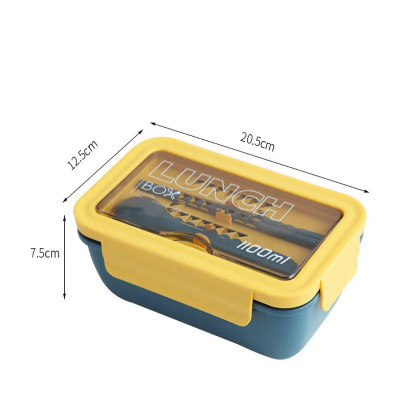 

1100Ml Magnetron Lunchbox Portable 2-Layer Food Container Healthy Lunch Bento Dozen Lunchbox with Services Free Shipping