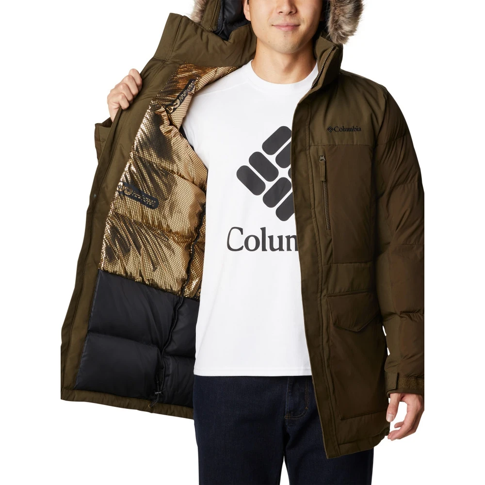 Куртка с утеплителем Columbia Marquam Peak Fusion для мужчин зеленого цвета Sportmaster Sport Master зимние куртки одежда для походов путешествий кемпинга спортивная одежда.