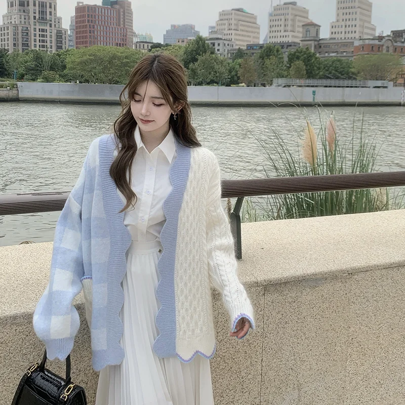 

Свободный свитер для ленивых женщин, осенне-зимняя одежда, шикарный длинный вязаный кардиган, цветное пальто