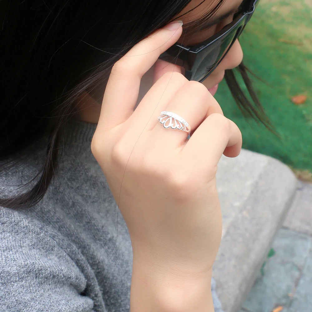 Fine Jewelry Women's 100% 925 Sterling Silver Ring Minimalism Genuine Crown Cocktail Party Accessories Birthday Gift | Украшения и