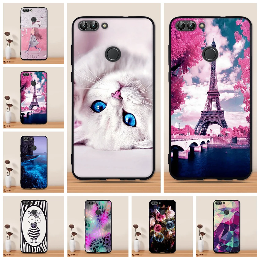 Задняя крышка для Huawei P Smart силиконовый чехол PSmart мягкий из ТПУ 3D Enjoy 7S | Мобильные