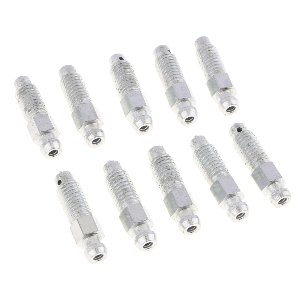 

10pcs Sliver Brake Bleed Screw / Rear Replacement Kits 32mm M8 * 1.25