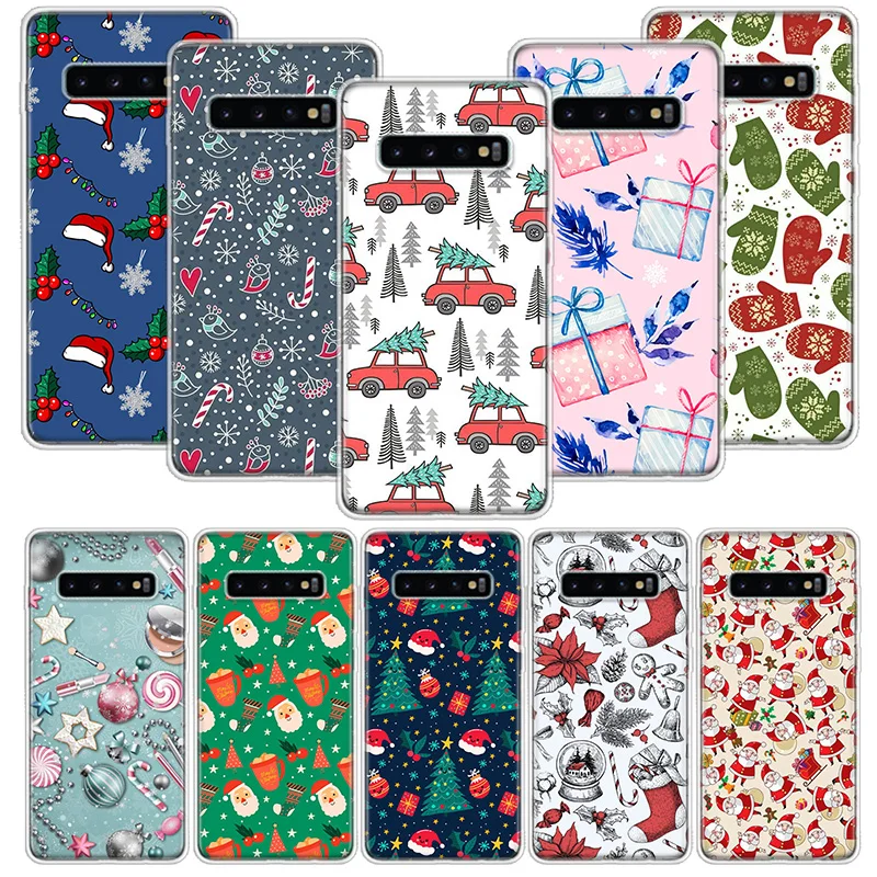 

Christmas New Year Gifts Phone Case Capa For Samsung Galaxy S21 S20 FE S20 Ultra S8 S9 S10 S21 Plus S10E S7 Back Cover Coque