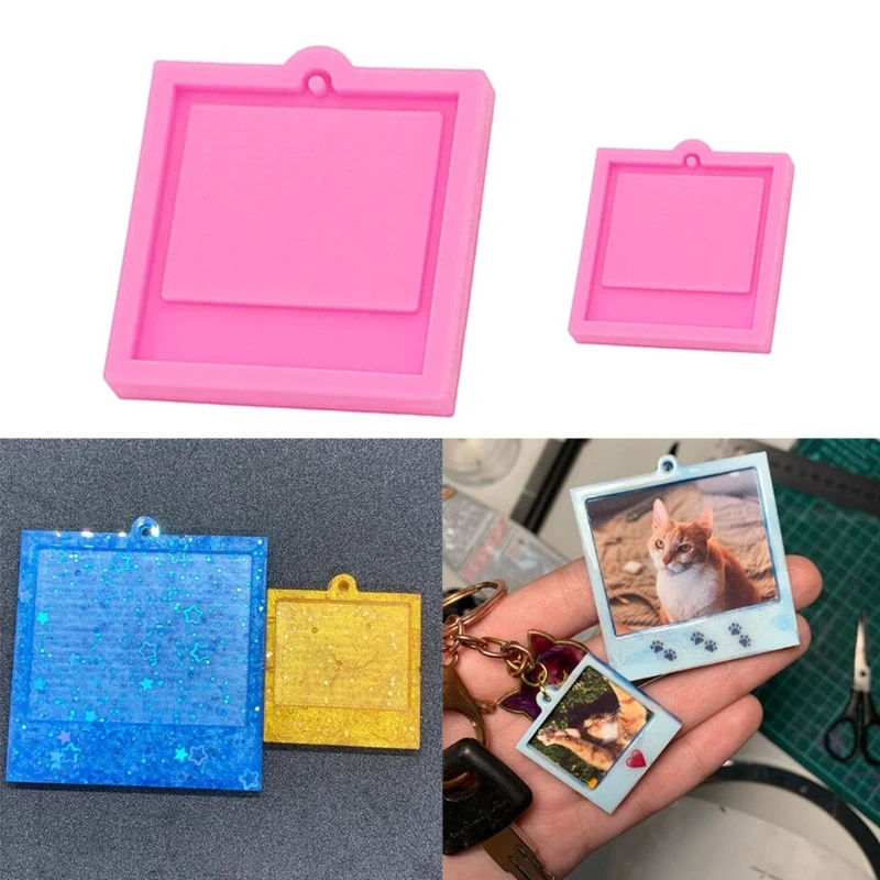 

Keychain Epoxy Resin Mold Handmade Pendants Earrings Silicone Mould DIY Crafts Jewelry Casting Tools