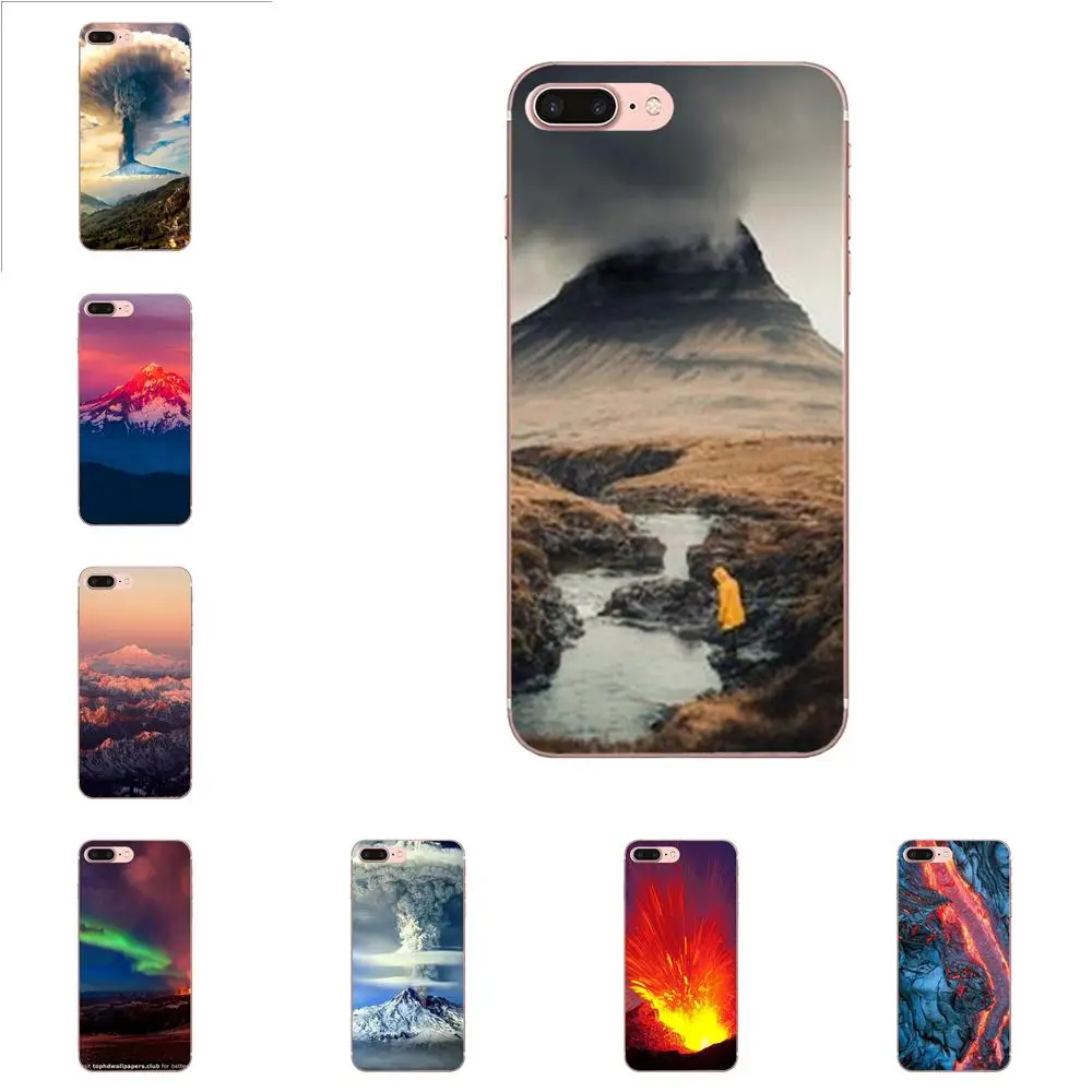 Чудеса природы вулкан Исландии мягкий силикагель для Apple iPhone 4 4S 5 5C 5S SE SE2 6S 7 8 11 Plus