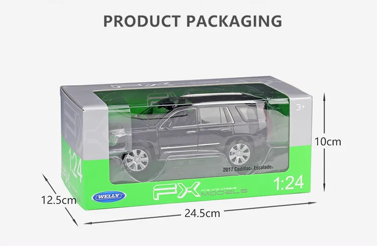 WELLY 1:24 Cadillac Escalade SUV модель автомобиля из сплава украшение Коллекция игрушек инструменты подарок