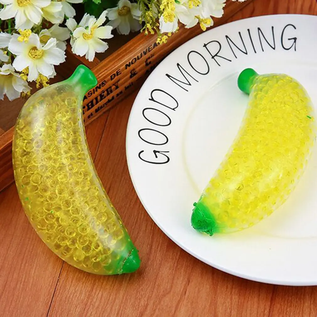 

Губчатая игрушка в виде бананового шарика, сжимаемая мягкая игрушка в форме фрукта, сенсорная декомпрессионная игрушка-сжималка для отжима...