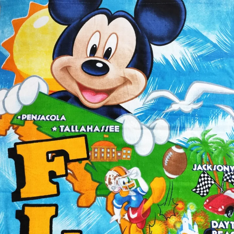 Милое розовое банное полотенце с Минни Маус disney, хлопок, для девушек, женщин, летнее пляжное полотенце, полотенце для бассейна 70x140 см